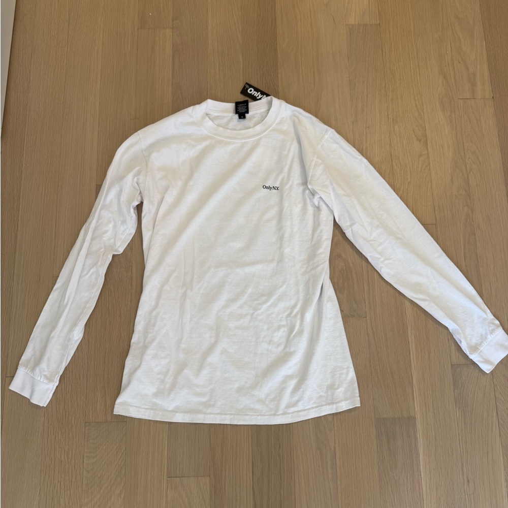 Only NY Men's White Long Sleeve Tee